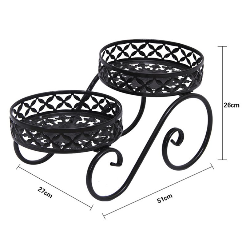 Black Iron Potted Plant Stand, Flower Stand