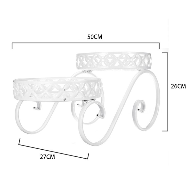White Iron Potted Plant Stand, Flower Stand
