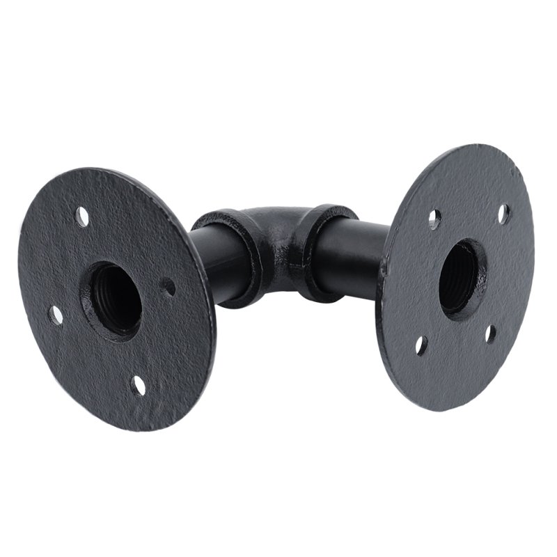 2-Pack Industrial Style Iron Pipe Shelf Brackets