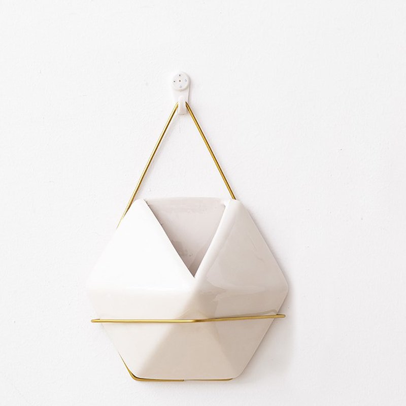 1-Piece Wall Hanging Geometric Decorative Planter for Succulents