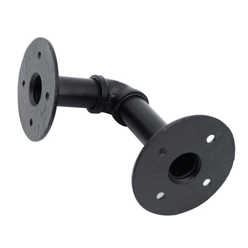 2-Pack Industrial Style Iron Pipe Shelf Brackets