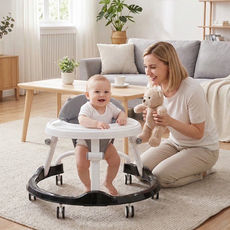 Living and Home Foldable & Adjustable Baby Walker