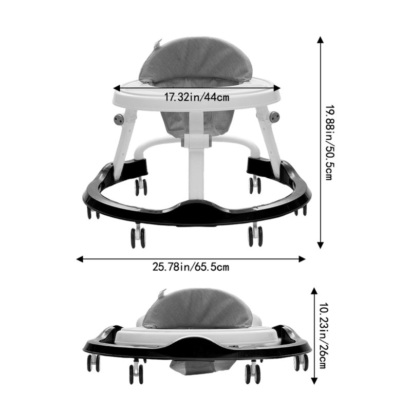 Living and Home Foldable & Adjustable Baby Walker