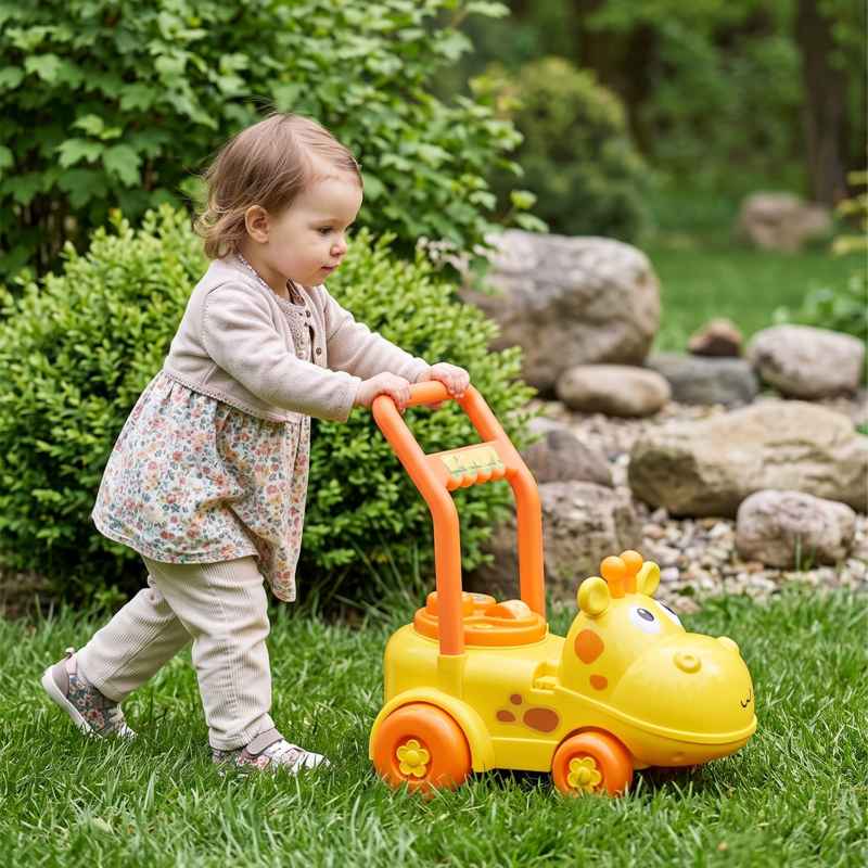 Living and Home Giraffe Design Baby Push Walker with Activity Centre