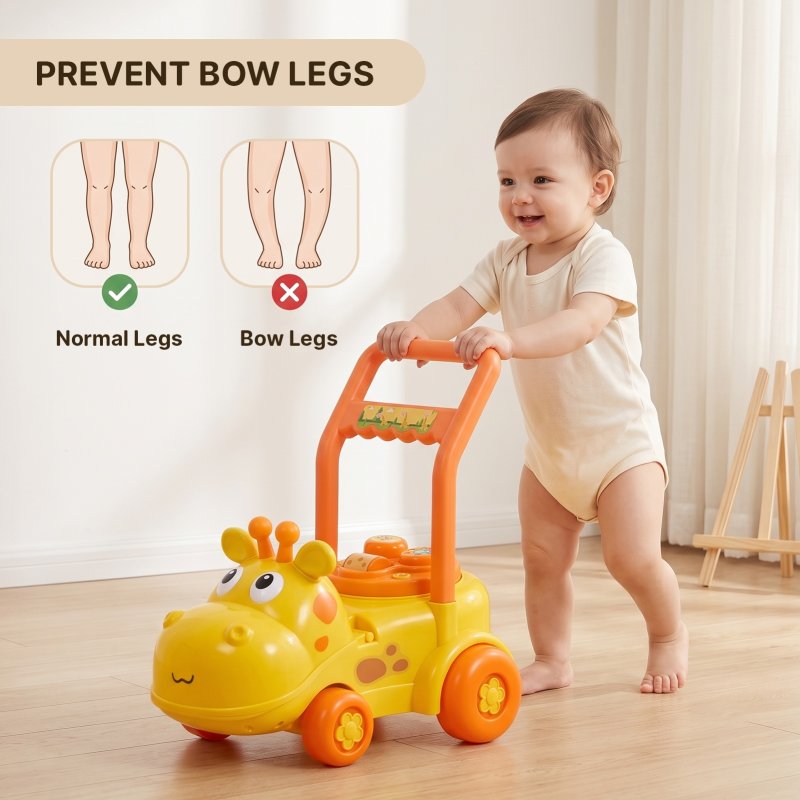 Living and Home Giraffe Design Baby Push Walker with Activity Centre