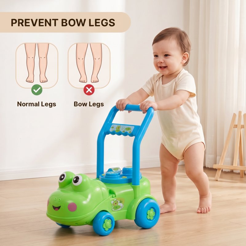 Living and Home Frog Design Baby Push Walker with Activity Centre