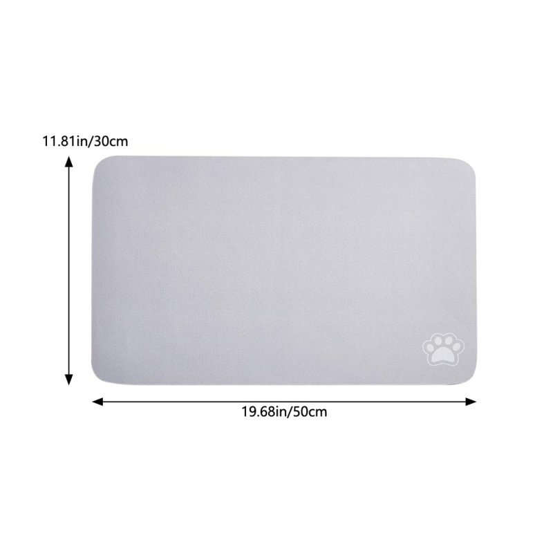 Light Grey Washable Diatom Mud Pet Mat With Nonslip Bottom