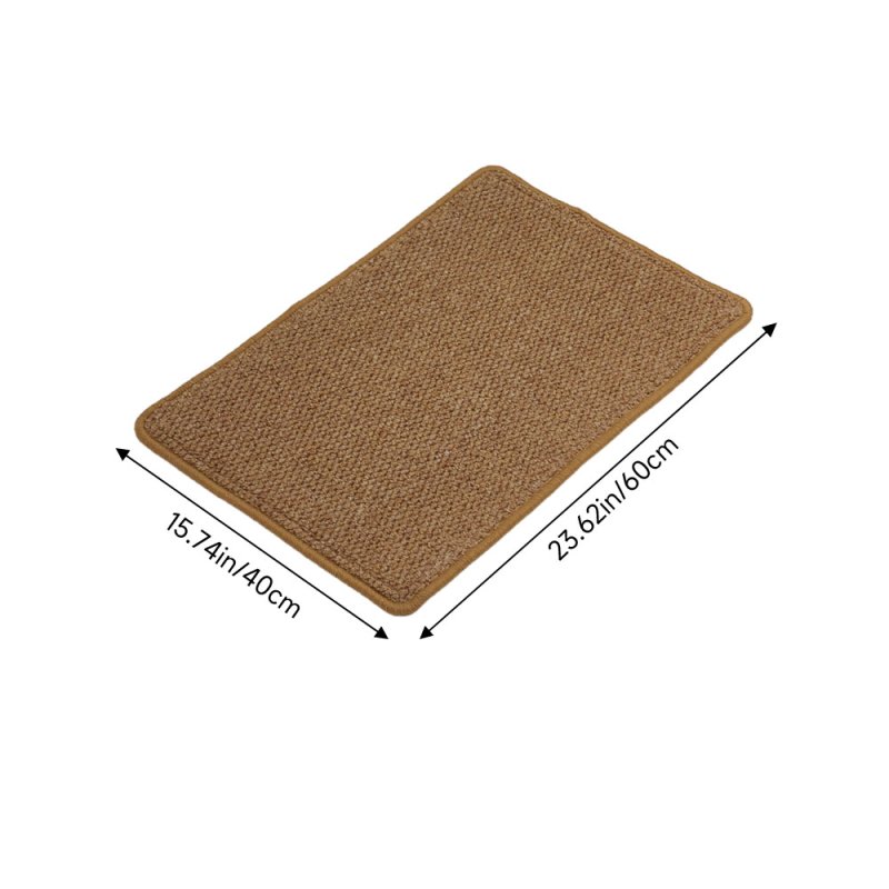 Brown M Non-Slip Pseudo-Sisal Cat Floor Scratching Pad