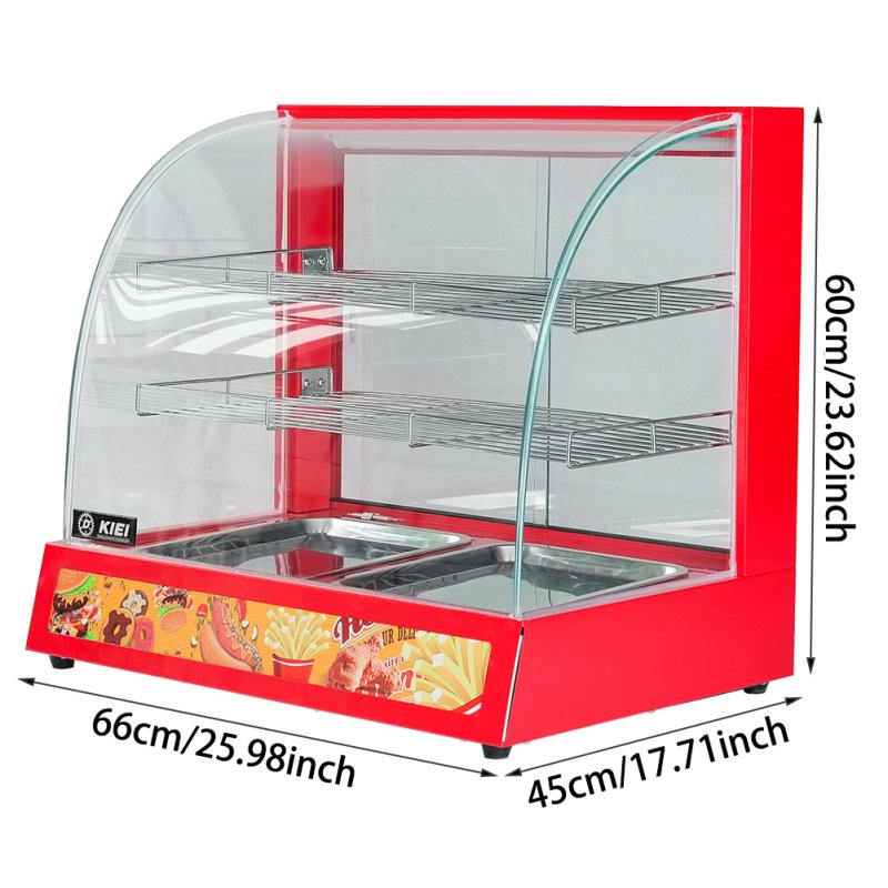 Commercial Food Warmer Display Cabinet Counter Catering Hot Foods Pizza Pie Heated Showcase