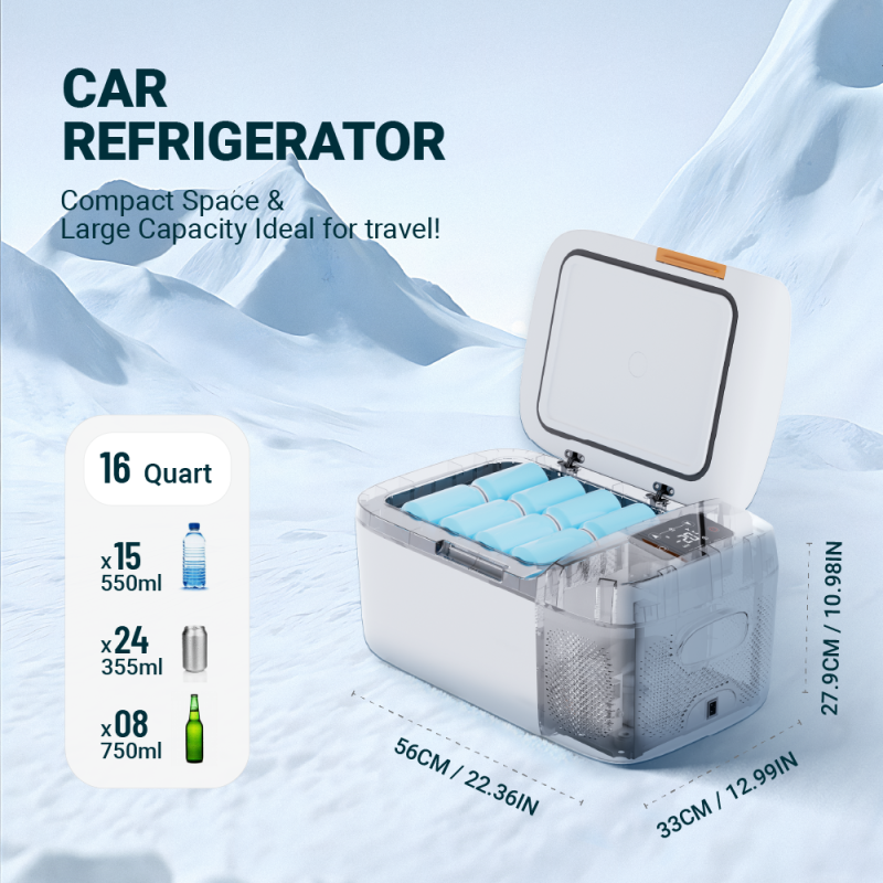 6L Portable Car Refrigerator with Display