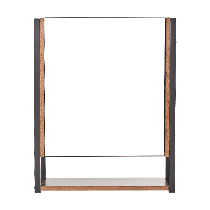 48x17x60cm Wall-Mounted 3-Layer Mirror Cabinet with Metal Frame