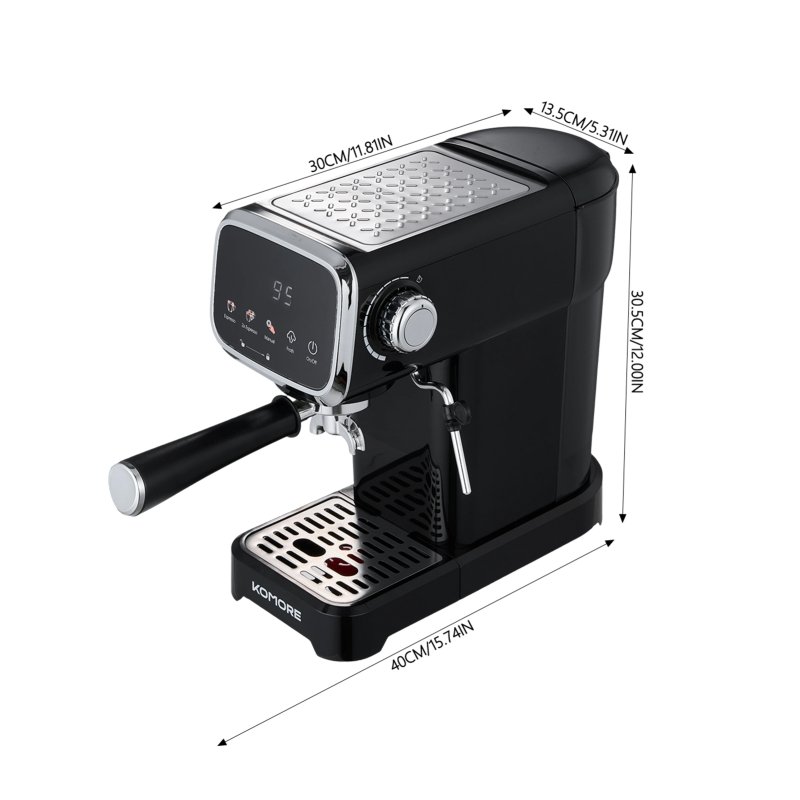 20 Bar Touch Control Espresso Machine Coffee Maker with Steam Wand
