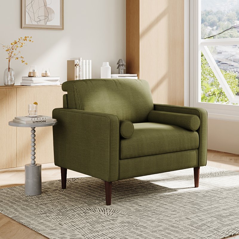 Upholstered Single Sofa Armchair