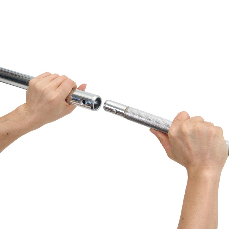 3-Piece Detachable Barbell Bar with Spring Clips
