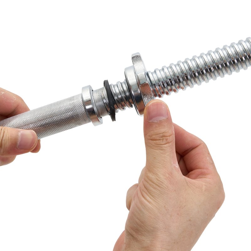 3-Piece Detachable Barbell Bar with Spring Clips