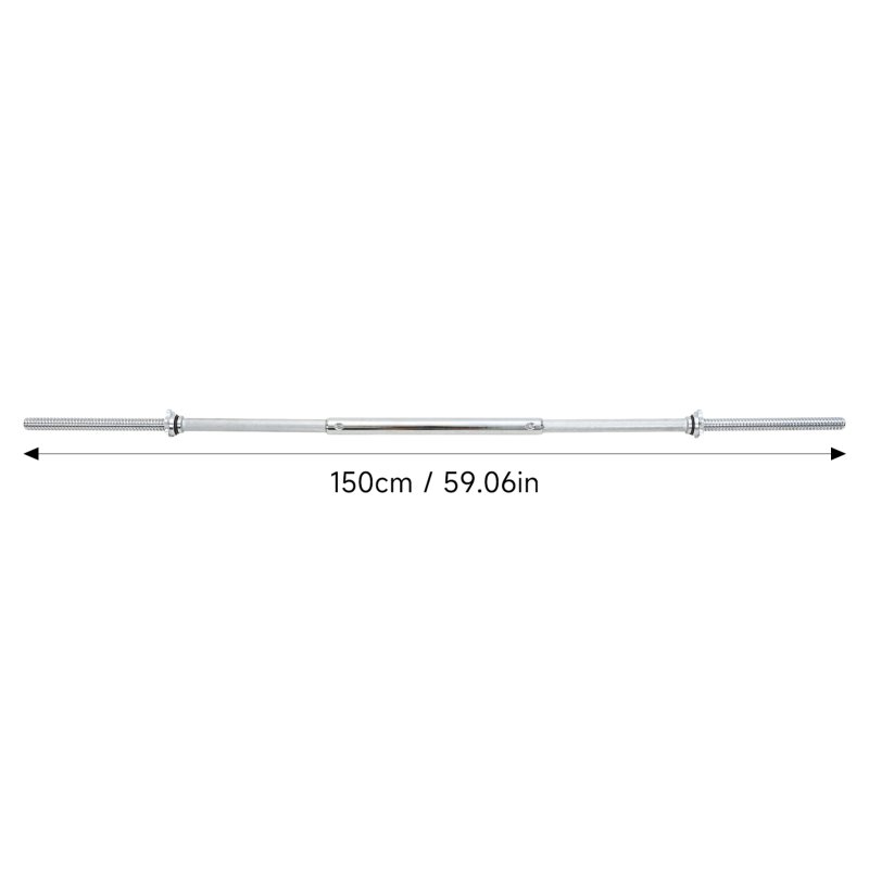 3-Piece Detachable Barbell Bar with Spring Clips