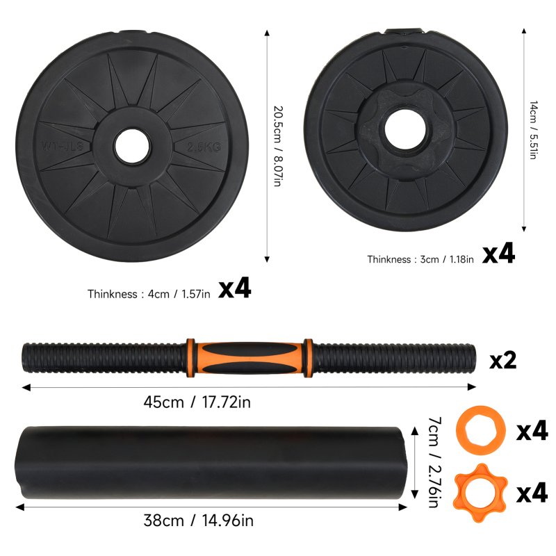 Adjustable 4-in-1 Dumbbell Set