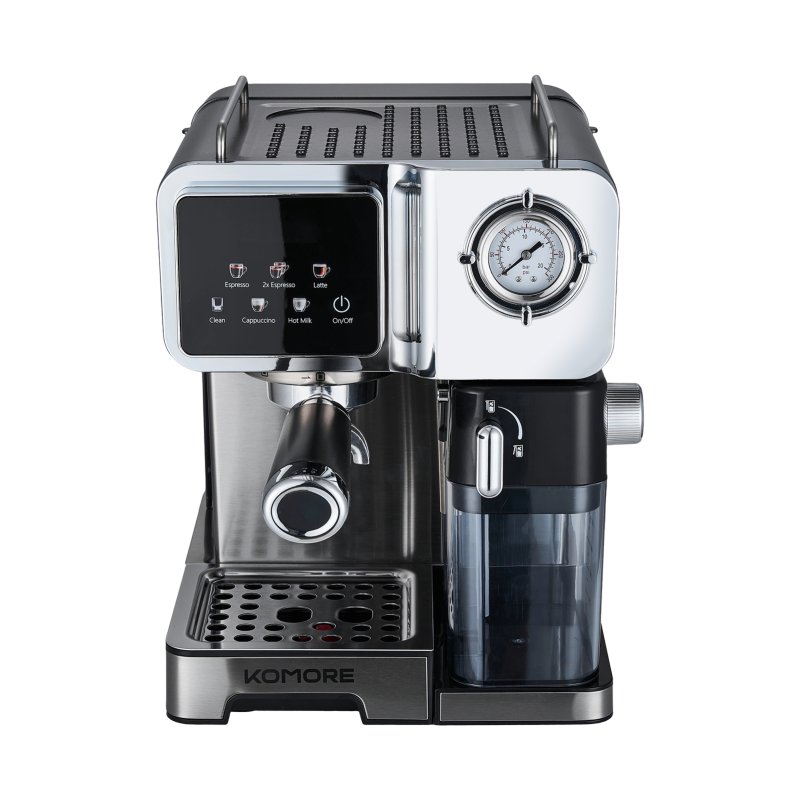 1350W 20 Bar Espresso Machine with Pressure Gauge & 1.6L Water Tank
