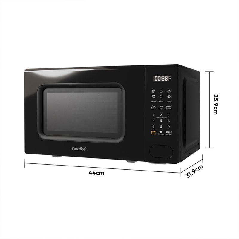 700W 20L Countertop Microwave Oven with LED Display, 6 Modes, 11 Power Levels, Express Cook
