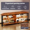 Levede Wooden TV Cabinet with RGB LED Light 120cm TV Stand Storage Unit Max 55