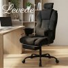 Executive Ergonomic Office Chair Suede Fabric Wide Seat 155?? Recline Footrest