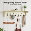 Levede Coat Rack Wall Mounted Shelf 7 Double Hooks Storage Entryway Hallway