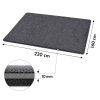 Marlow Rugs Living Room? Faux Wool Carpet Rebound Foam Non Slip Washable Grey