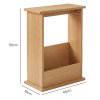 Levede Side Table Slim Storage Magazine Rack Sofa End Table Small Space Oak