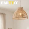 Emitto Ceiling Light Shade Wicker Basket Style Plastic Lampshade Pendant 2PCS