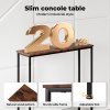 Narrow Console Table Slim Entryway Hallway Sofa Table Display Shelf Industrial