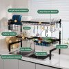 Toque Over Sink Dish Drying Rack 2 Tier Adjustable Drainer Rack Space Saving