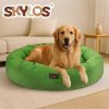Skylos Dog Bed Donut Soft Large Cat Beds For Calming Pet Anti Anxiety Washable L