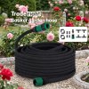 Traderight Soaker Hose 50m Drip Irrigation Deep Root Watering For Gardens Black