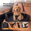 Skylos Dog Car Seat Large Booster Bed for Cars Travel SUV Black Soft Oxford