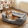 Skylos Extra Large Dog Bed Pet Cave Bed Washable Non Slip Removable Blanket XL