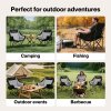 Levede Oversized Folding Camping Chair Padded with Cooler Bag Cup Holder 200KG