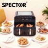 Spector 12L Dual Zone Air Fryer 2600W Oil Free Oven Cooker Touch Control Black