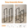 Levede Firewood Rack Steel Outdoor Storage Log Holder Fireplace 40 x 25 x 150cm