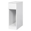 Levede Bedside Table Cabinet Narrow Slim Side Cabinet White Drawer Open Shelf