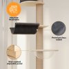Skylos Floor to Ceiling Cat Tree Adjustable Height 206-300cm 6-Tier Cat Tower