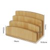 Toque 4-Slot Bamboo Letter File Rack Desktop Document Organizer Mail Sorter