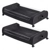 Levede Under Bed Storage Boxes with Lids, 46L x2, Rolling, Black, Oxford