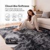 Marlow Rug Fluffy Plush Shaggy Soft Carpet Anti Shedding for Living Room Grey