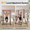 Centra Pull Up Bar, Pull Up Station, Dip Bars Free Standing, 220KG, Black Red
