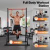 Centra Pull Up Bar, Pull Up Station, Dip Bars Free Standing, 220KG, Black Red
