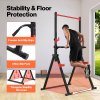 Centra Pull Up Bar, Pull Up Station, Dip Bars Free Standing, 220KG, Black Red