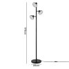 Emitto Floor Lamp, 3-Light Dimmable Standing Lamp, Remote Touch, Black