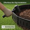 Lambu Lawn Edging, Garden Edging Border, Flexible PP PE Modular Black, 178pc
