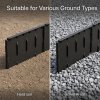 Lambu Lawn Edging, Garden Edging Border, Flexible PP PE Modular Black, 178pc