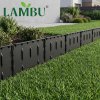 Lambu Lawn Edging, Garden Edging Border, Flexible PP PE Modular Black, 178pc